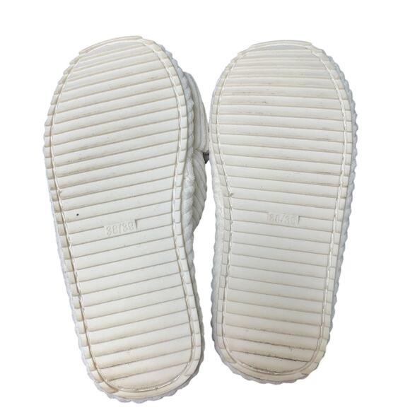 Goewy Womens Size 8 Cream Slide On Memory Foam Corduroy Soft Slipper Shoes - Picture 6 of 6